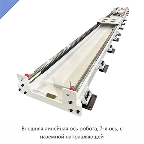 Внешняя линейная ось робота, 7-я ось, с наземной направляющей