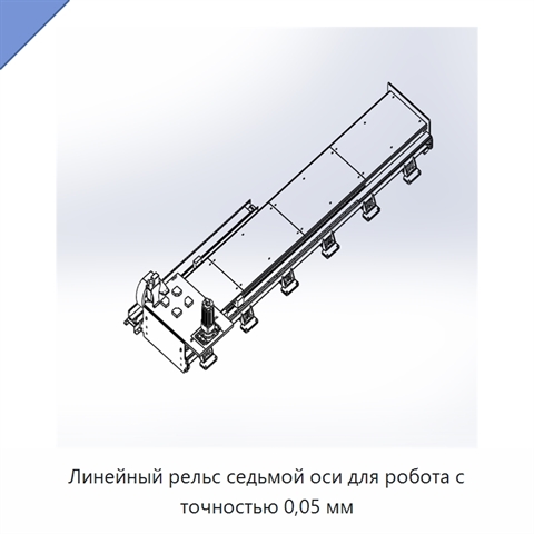 Линейный рельс седьмой оси для робота с точностью 0,05 мм