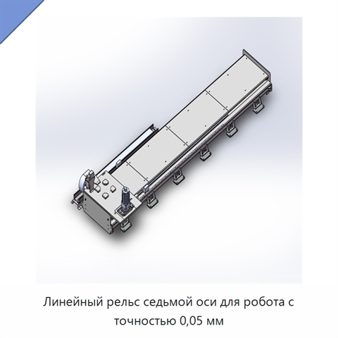 Линейный рельс седьмой оси для робота с точностью 0,05 мм