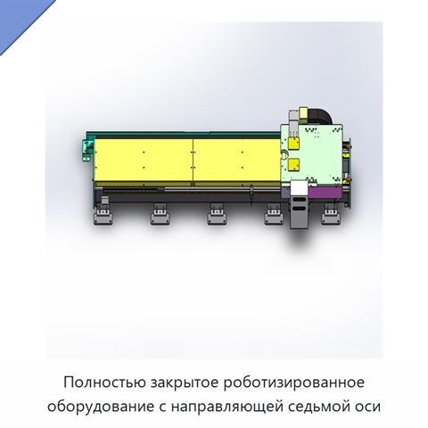 Полностью закрытое роботизированное оборудование с направляющей седьмой оси