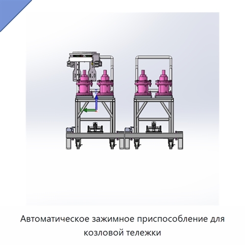 Автоматическое зажимное приспособление для козловой тележки