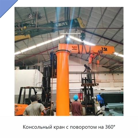Консольный кран с поворотом на 360°