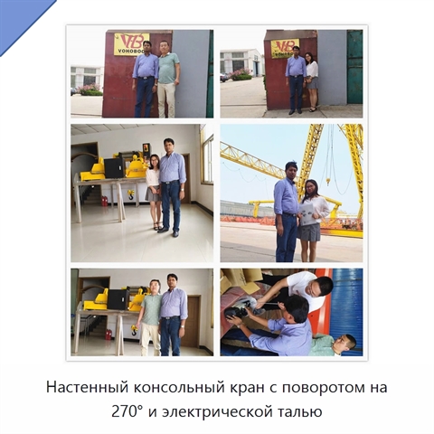Настенный консольный кран с поворотом на 270° и электрической талью