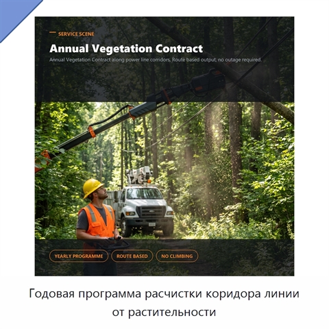 Годовая программа расчистки коридора линии от растительности