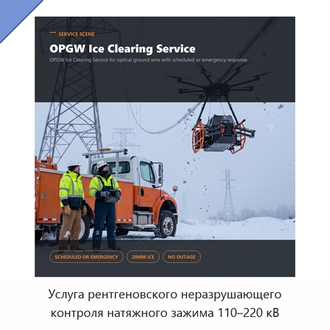 Услуга рентгеновского неразрушающего контроля натяжного зажима 110–220 кВ