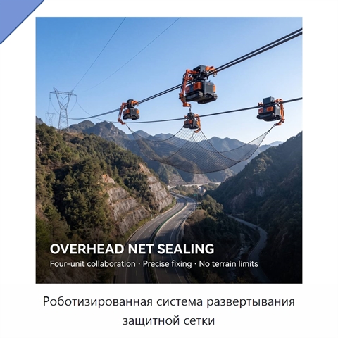 Роботизированная система развертывания защитной сетки