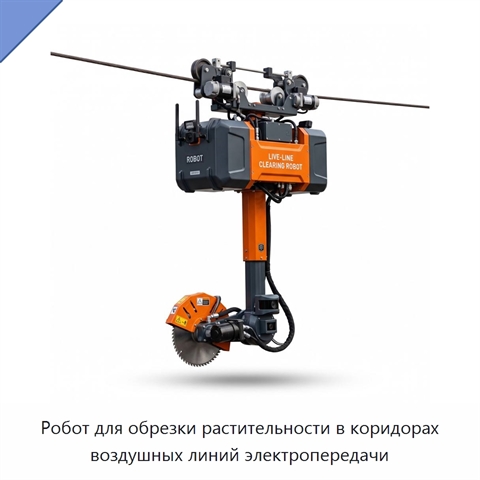 Робот для обрезки растительности в коридорах воздушных линий электропередачи