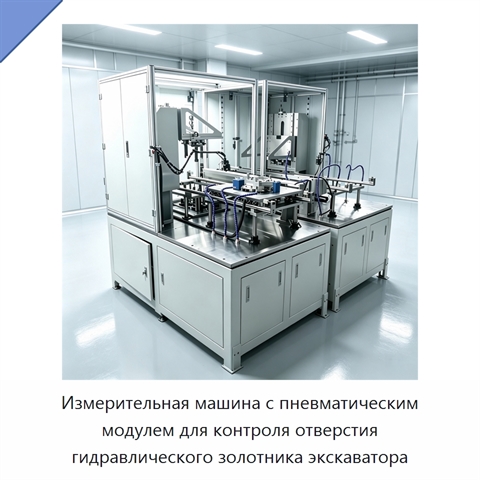 Измерительная машина с пневматическим модулем для контроля отверстия гидравлического золотника экскаватора