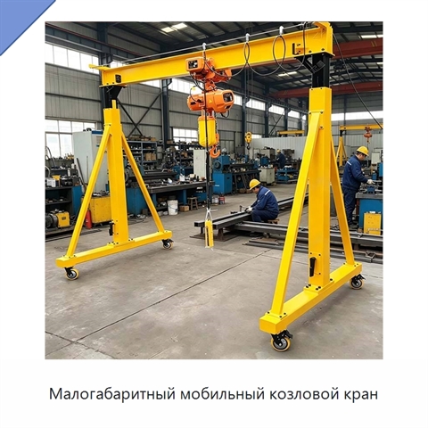 Малогабаритный мобильный козловой кран