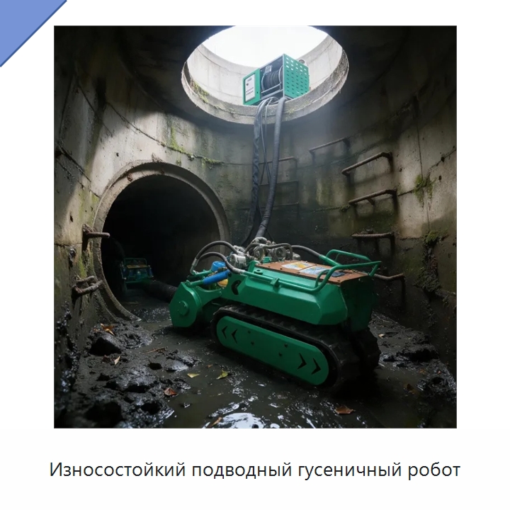 Износостойкий подводный гусеничный робот — Коммунальная техника