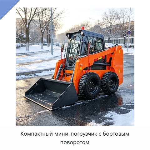 Компактный мини-погрузчик с бортовым поворотом