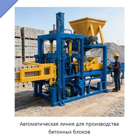 Автоматическая линия для производства бетонных блоков