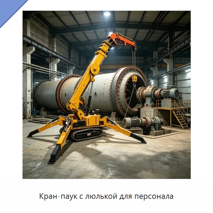 Кран-паук с люлькой для персонала — Краны