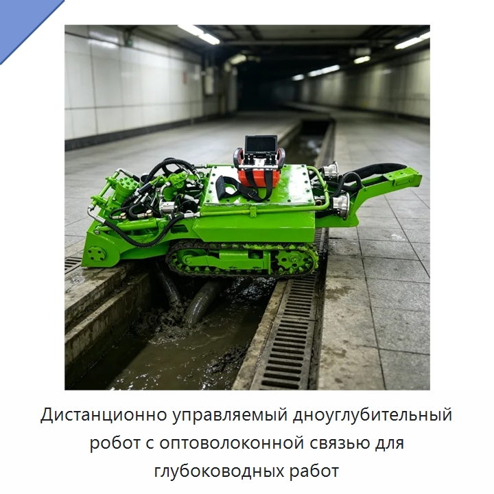 Дистанционно управляемый дноуглубительный робот с оптоволоконной связью для глубоководных работ — Коммунальная техника