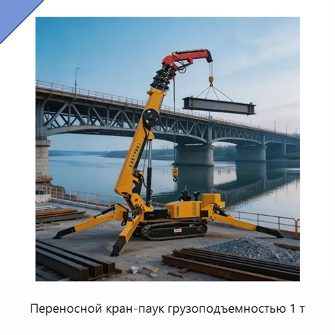 Переносной кран-паук грузоподъемностью 1 т