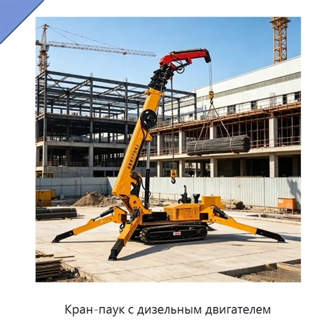 Кран-паук с дизельным двигателем
