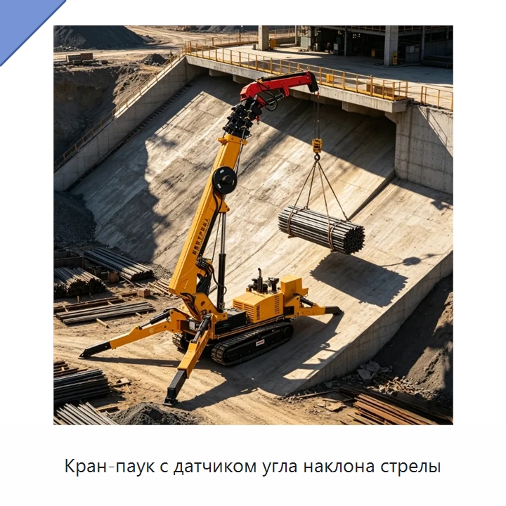 Кран-паук с датчиком угла наклона стрелы — Краны