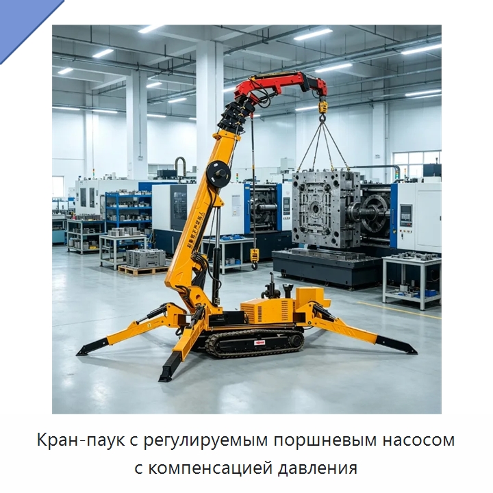 Кран-паук с регулируемым поршневым насосом с компенсацией давления — Краны