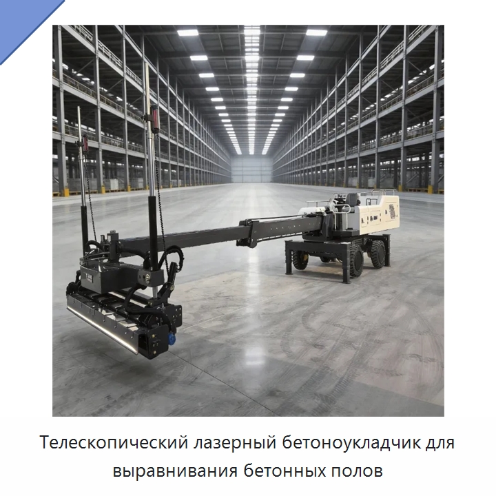 Телескопический лазерный бетоноукладчик для выравнивания бетонных полов — Оборудование для работы с бетоном