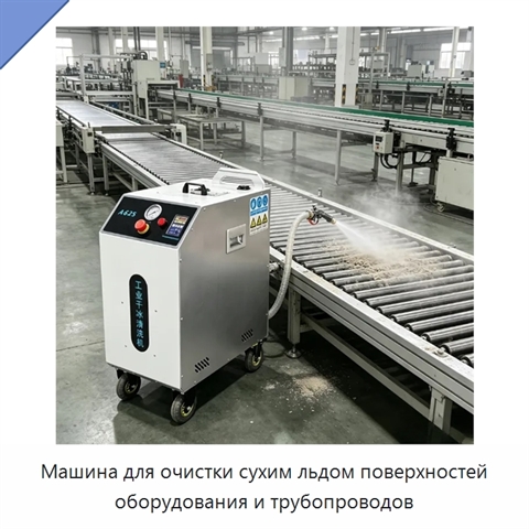 Машина для очистки сухим льдом поверхностей оборудования и трубопроводов