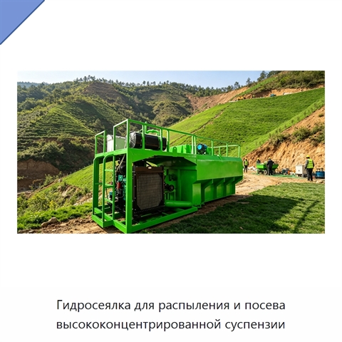 Гидросеялка для распыления и посева высококонцентрированной суспензии