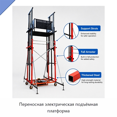 Переносная электрическая подъёмная платформа