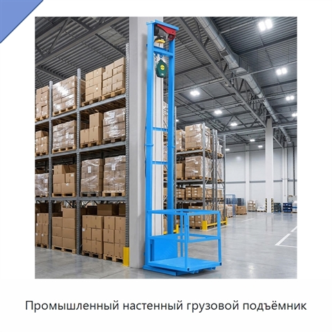 Промышленный настенный грузовой подъёмник