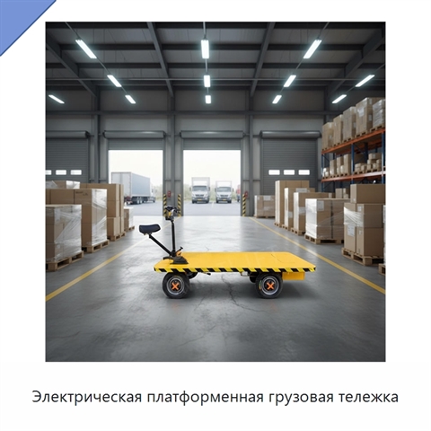 Электрическая платформенная грузовая тележка