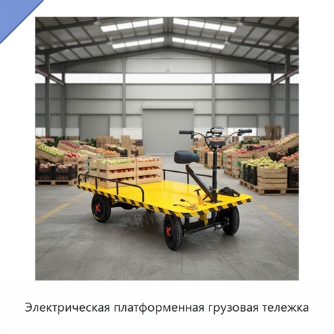 Электрическая платформенная грузовая тележка