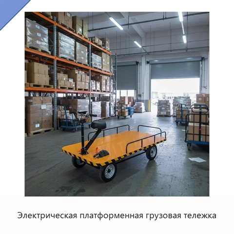 Электрическая платформенная грузовая тележка