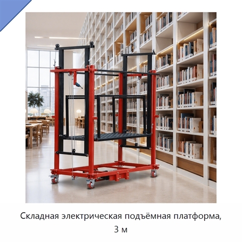 Складная электрическая подъёмная платформа, 3 м
