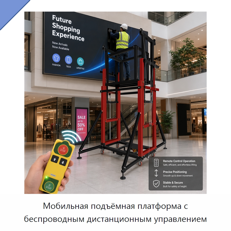 Мобильная подъёмная платформа с беспроводным дистанционным управлением — Подъемные столы