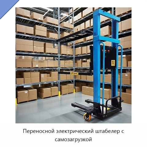 Переносной электрический штабелер с самозагрузкой