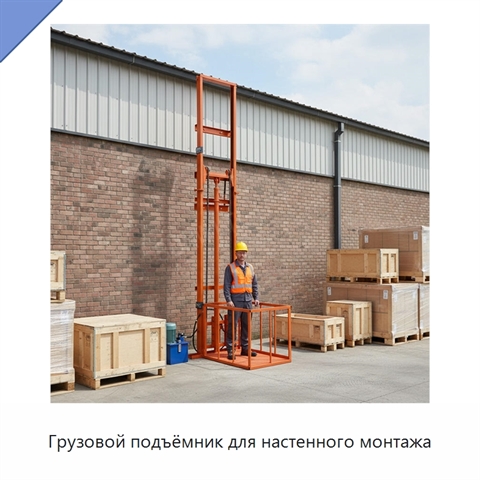 Грузовой подъёмник для настенного монтажа