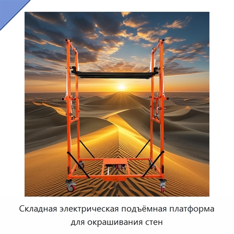 Складная электрическая подъёмная платформа для окрашивания стен