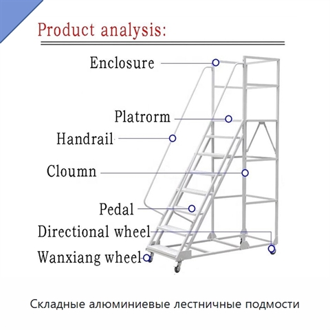 Складные алюминиевые лестничные подмости