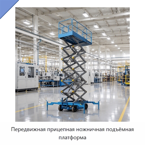 Передвижная прицепная ножничная подъёмная платформа