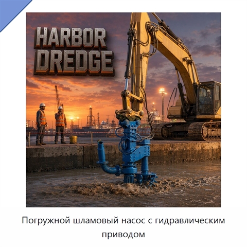 Погружной шламовый насос с гидравлическим приводом