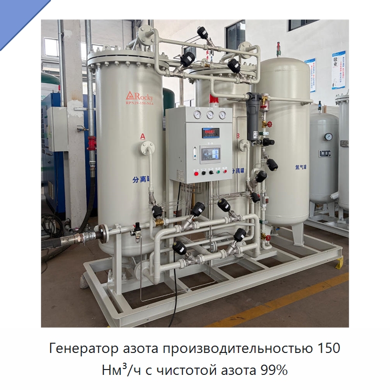 Генератор азота производительностью 150 Нм³/ч с чистотой азота 99% — Промышленные компрессоры
