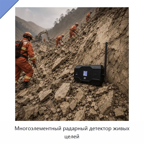 Многоэлементный радарный детектор живых целей