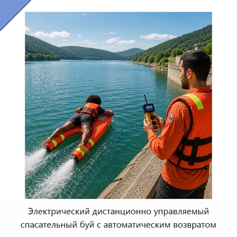 Электрический дистанционно управляемый спасательный буй с автоматическим возвратом