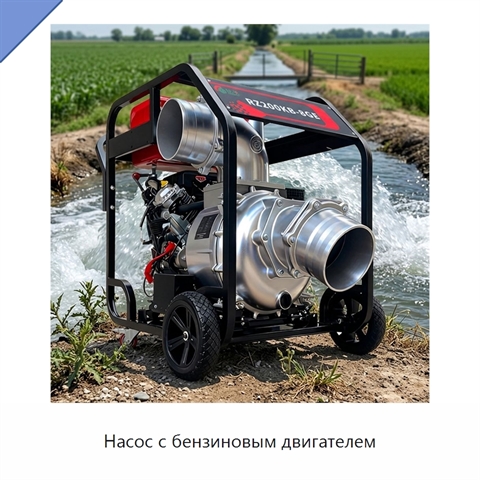 Насос с бензиновым двигателем
