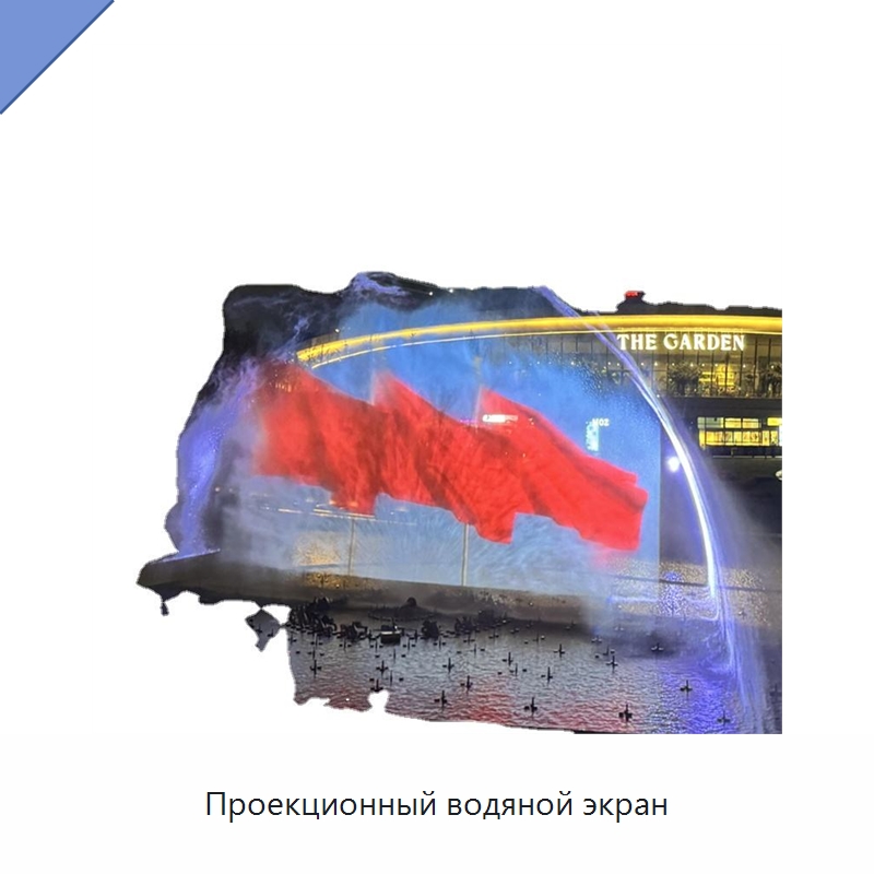 Проекционный водяной экран — Фонтаны