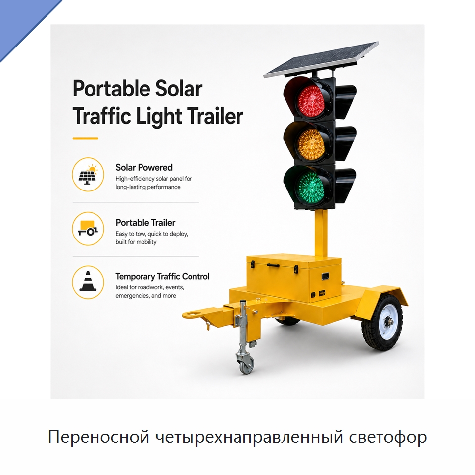 Переносной четырехнаправленный светофор — Светофоры