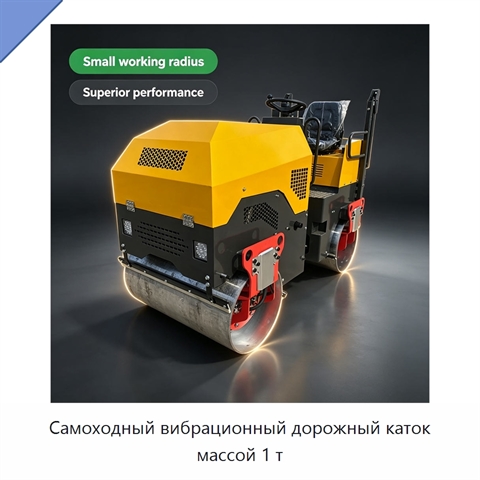 Самоходный вибрационный дорожный каток массой 1 т