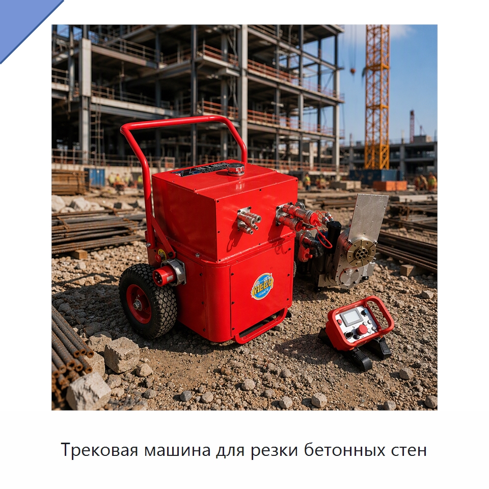 Трековая машина для резки бетонных стен — Дорожная техника