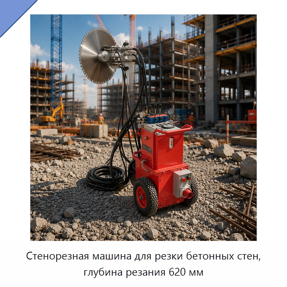 Стенорезная машина для резки бетонных стен, глубина резания 620 мм — Дорожная техника