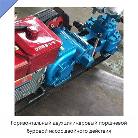 Горизонтальный двухцилиндровый поршневой буровой насос двойного действия