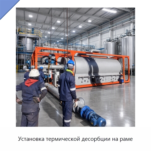 Установка термической десорбции на раме