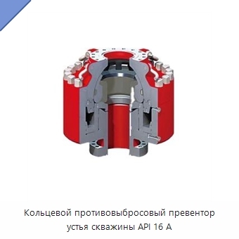 Кольцевой противовыбросовый превентор устья скважины API 16 А